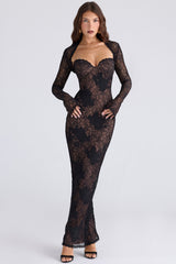 black lace maxi dress - limited edition