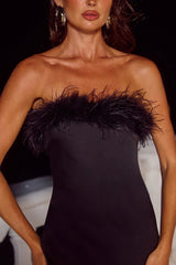 ARIANA STRAPLESS MAXI DRESS - BLACK