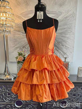 Elegant Spaghetti Strap A-line Short Homecoming Dress, HD32768