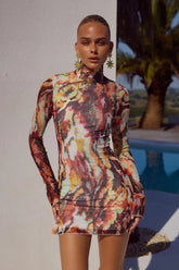 JORDI MINI DRESS - SONARA PRINT