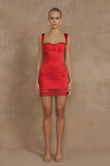 CLAUDELLE MINI DRESS - RED