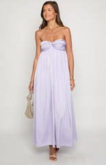Maiana Lilac Strapless Maxi Dress