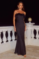 ARIANA STRAPLESS MAXI DRESS - BLACK