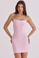 pink bandage mini dress