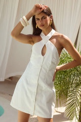 LEILAH MINI DRESS - WHITE