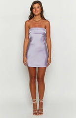 Annie Purple Strapless Mini Dress