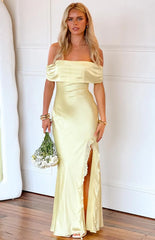 Anica Yellow Off Shoulder Maxi Dress - PRE ORDER