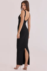 black bandage maxi dress