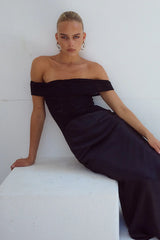 AMORET MIDI DRESS - BLACK